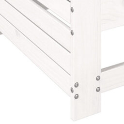 Berkfield Garden Armrest Sofa With Cushion White Solid Wood Pine - thumbnail 8