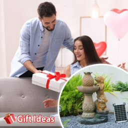 Bumilgar Charming Solar Puppy Water Feature 70Cm With Lights For Gardens Patios And Decks - thumbnail 6
