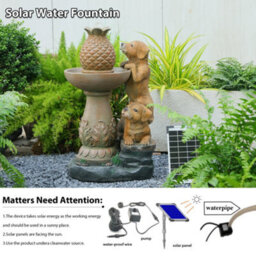 Bumilgar Charming Solar Puppy Water Feature 70Cm With Lights For Gardens Patios And Decks - thumbnail 7