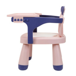 Thehotsale Lightweight Portable Pink Baby Feeding Chair Highchair With Tray - thumbnail 3