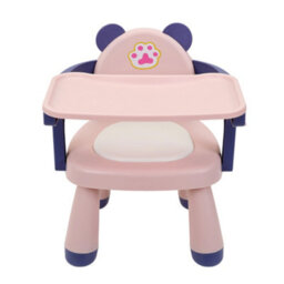 Thehotsale Lightweight Portable Pink Baby Feeding Chair Highchair With Tray - thumbnail 2
