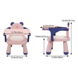 Thehotsale Lightweight Portable Pink Baby Feeding Chair Highchair With Tray - thumbnail 6