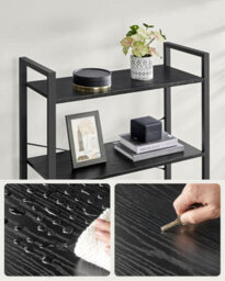 Songmics Tall Bookshelf, Shelving Unit, 6-Tier Bookcase, Free-Standing Shelf Unit, Shelving Rack, Ebony Black And Ink Black - thumbnail 7