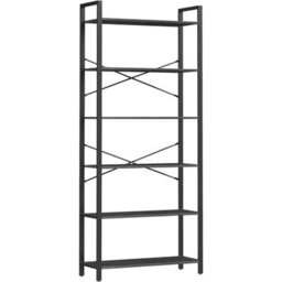 Songmics Tall Bookshelf, Shelving Unit, 6-Tier Bookcase, Free-Standing Shelf Unit, Shelving Rack, Ebony Black And Ink Black - thumbnail 8