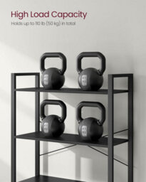 Songmics Tall Bookshelf, Shelving Unit, 6-Tier Bookcase, Free-Standing Shelf Unit, Shelving Rack, Ebony Black And Ink Black - thumbnail 6