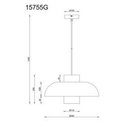Luminosa Lighting Luminosa Lowe Dome Pendant Ceiling Light Green Matt 1X E27 - thumbnail 6