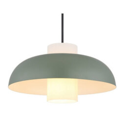 Luminosa Lighting Luminosa Lowe Dome Pendant Ceiling Light Green Matt 1X E27 - thumbnail 3