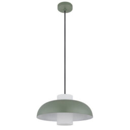 Luminosa Lighting Luminosa Lowe Dome Pendant Ceiling Light Green Matt 1X E27 - thumbnail 2