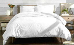 100% Bamboo Complete Duvet Bedding Set In White For Double Bed By Euphoric Bedding - thumbnail 6