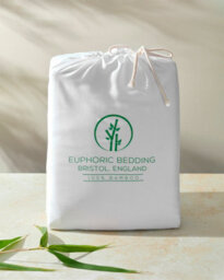 100% Bamboo Complete Duvet Bedding Set In White For Double Bed By Euphoric Bedding - thumbnail 2