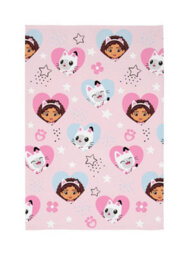 Gabby’s Dollhouse Gabbys Dollhouse Hearts And Stars Fleece Blanket