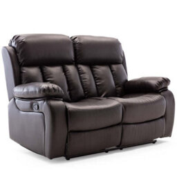 More4Homes Chester Manual Recliner Bonded Leather 2+3 Seater Sofa Set (Brown) - thumbnail 4