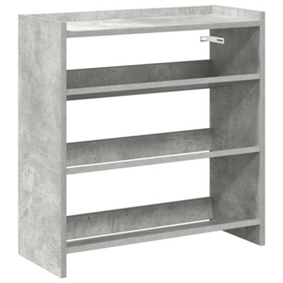 Berkfield Elegant Shoe Rack Concrete Grey 60X25X62 Cm Engineered Wood - image 1