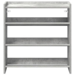 Berkfield Elegant Shoe Rack Concrete Grey 60X25X62 Cm Engineered Wood - thumbnail 4
