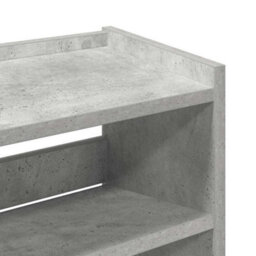 Berkfield Elegant Shoe Rack Concrete Grey 60X25X62 Cm Engineered Wood - thumbnail 7