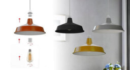 40Cm Black Metal Lamp Shade Industrial Ceiling Lamp Shade  Easy Fit Modern Pendant Light - thumbnail 7