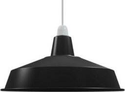 40Cm Black Metal Lamp Shade Industrial Ceiling Lamp Shade  Easy Fit Modern Pendant Light - thumbnail 1