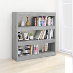 Berkfield Book Cabinet/room Divider Grey Sonoma 100X30X103 Cm - thumbnail 5