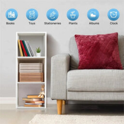 3Tier Cube Bookcase Display Shelving Storage Unit Wooden Furniture Shelf - thumbnail 6