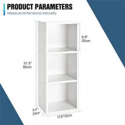 3Tier Cube Bookcase Display Shelving Storage Unit Wooden Furniture Shelf - thumbnail 2