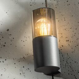 CGC Lighting Cgc Bluebell Dark Grey Anthracite Outdoor Wall Light Smoked Diffuser Modern Design Garden Patio Outside Door Terrace