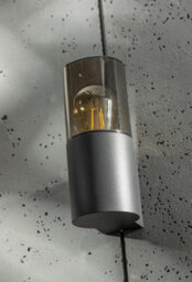 CGC Lighting Cgc Bluebell Dark Grey Anthracite Outdoor Wall Light Smoked Diffuser Modern Design Garden Patio Outside Door Terrace - thumbnail 4