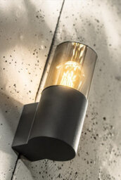 CGC Lighting Cgc Bluebell Dark Grey Anthracite Outdoor Wall Light Smoked Diffuser Modern Design Garden Patio Outside Door Terrace - thumbnail 5