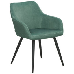 Beliani Set Of 2 Dining Chairs Casmalia Velvet Dark Green - thumbnail 4