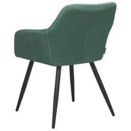 Beliani Set Of 2 Dining Chairs Casmalia Velvet Dark Green - thumbnail 6