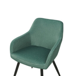 Beliani Set Of 2 Dining Chairs Casmalia Velvet Dark Green - thumbnail 7