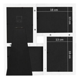 Berkfield Modern Collage Photo Frame For 4X(13X18 Cm) Picture White Mdf - thumbnail 8