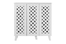 Timber Art Design Modern Shoe Storage Cabinet 3 Doors Footwear Stand Rack Unit Cupboard  White