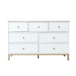 Melody Maison Large 7 Drawer Chest Of Drawers - Aisby White Range - thumbnail 6