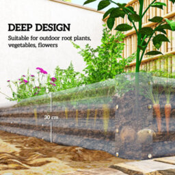 Outsunny Galvanised Raised Garden Bed, 240X120X30Cm Raised Bed, Silver - thumbnail 4