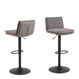Furniture To Go Flynn Swivel Bar Stool With Height Adjustable Function In Light Grey-Brown. - thumbnail 1