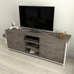 Decorotika Otis Tv Stand For Tv's Up To 63 Inch White Wenge - thumbnail 3