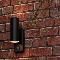 Valuelights Black Outdoor Up Down Ip44 Rated Wall Light Pir Motion Sensor Detector - thumbnail 5
