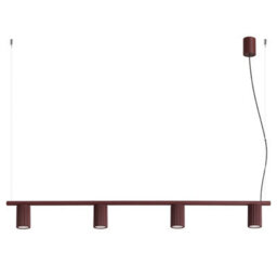Sollux Lighting Karbon Aluminum Burgundy 4 Lights Modern Chandeliers - thumbnail 1