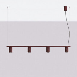 Sollux Lighting Karbon Aluminum Burgundy 4 Lights Modern Chandeliers - thumbnail 2