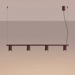 Sollux Lighting Karbon Aluminum Burgundy 4 Lights Modern Chandeliers - thumbnail 3