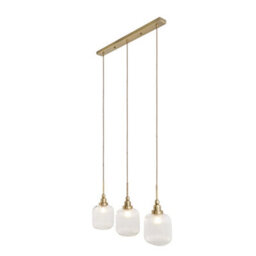 Pagazzi Lighting Pagazzi Riva 3-Light Antique Brass Pendant Bar - thumbnail 4