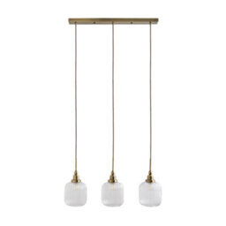 Pagazzi Lighting Pagazzi Riva 3-Light Antique Brass Pendant Bar - thumbnail 3