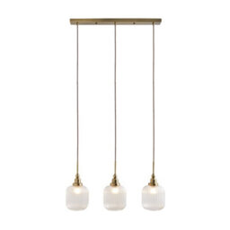 Pagazzi Lighting Pagazzi Riva 3-Light Antique Brass Pendant Bar - thumbnail 2