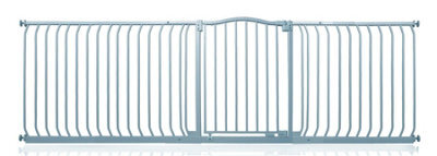 Safetots Curved Top Safety Gate, 234Cm - 243Cm, Matt Grey, Pressure Fit Stair Gate - image 1