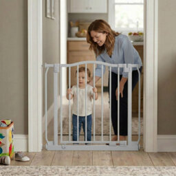 Safetots Curved Top Safety Gate, 234Cm - 243Cm, Matt Grey, Pressure Fit Stair Gate - thumbnail 7