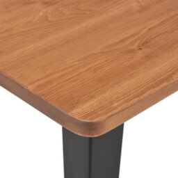 Walplus Bar Table Black 60X60X108 Cm Solid Pine Wood Steel - thumbnail 3