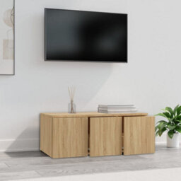 Walplus Tv Cabinet Sonoma Oak 80X34X30 Cm Engineered Wood - thumbnail 3
