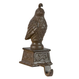 Dibor Antique Brown Partridge Decorative Stocking Hook Fireplace Stocking Holder Christmas Stocking Holder - thumbnail 2