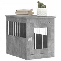 Walplus Concrete Grey Dog Crate Furniture 55X75X65 Cm Engineered Wood End Table - thumbnail 4