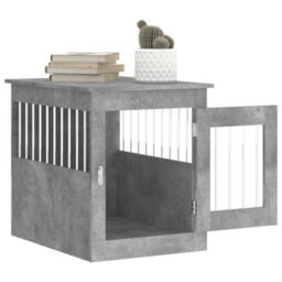 Walplus Concrete Grey Dog Crate Furniture 55X75X65 Cm Engineered Wood End Table - thumbnail 5